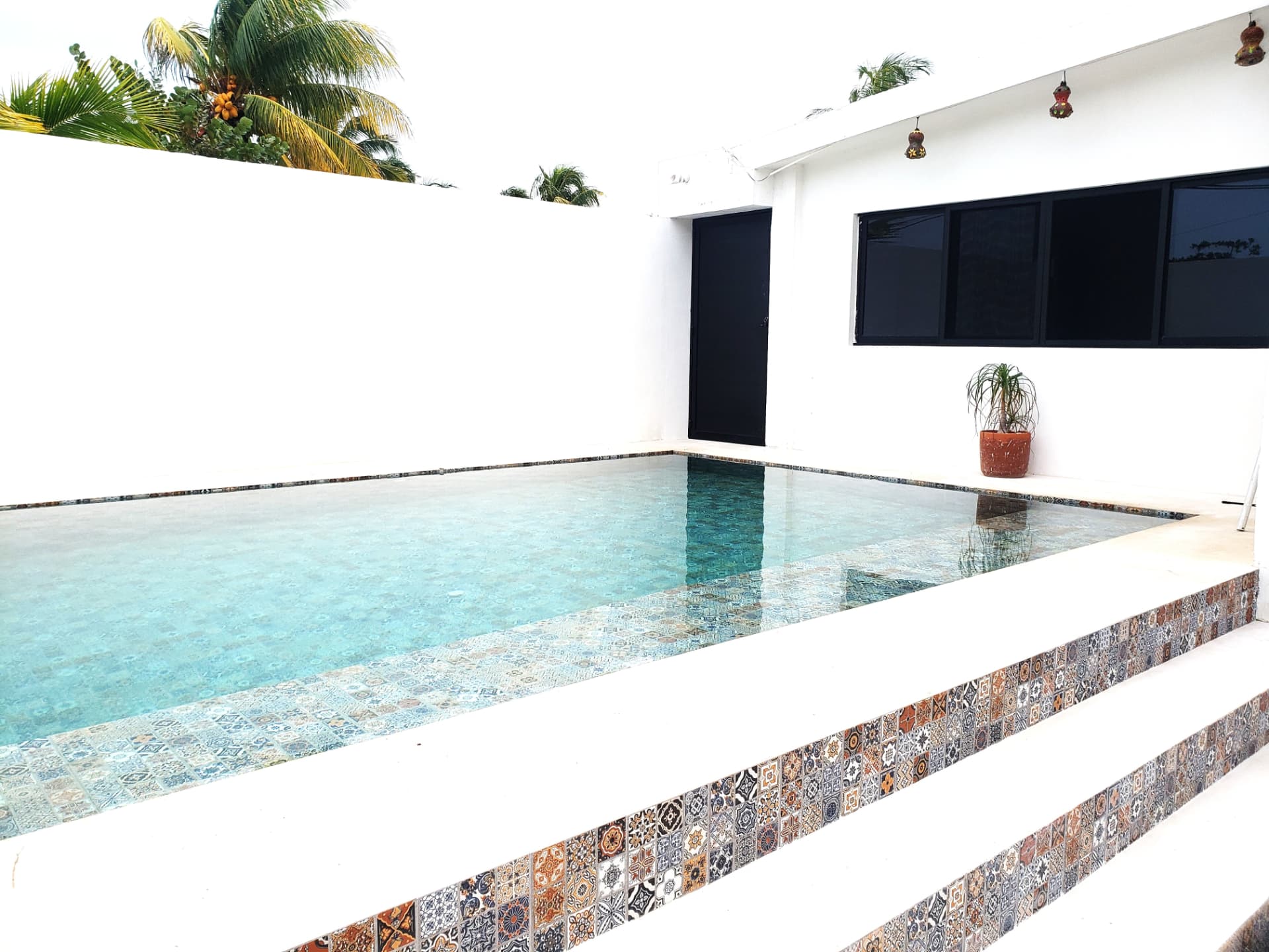 Casa Aak's private tiled pool